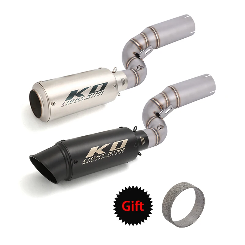 Motorcycle Exhaust Muffler Mid Link Pipe Slip On Escape DB Killer Modified For Duke 390 2024-2026 250 125/390 SMC R 2025 2026
