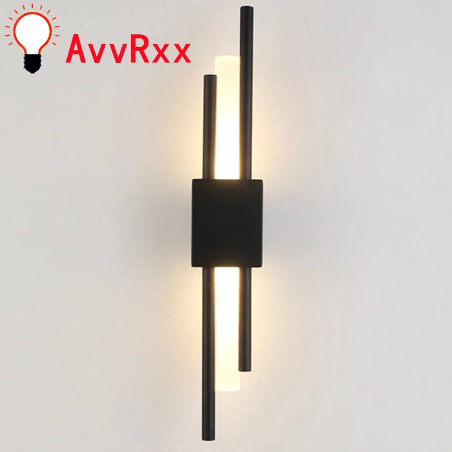 

Modern Stylish Bronze Gold And Black 50cm Pipe LED Wall Lamp For Living Room Hallway Corridor Bedroom Sconces Light Fixture