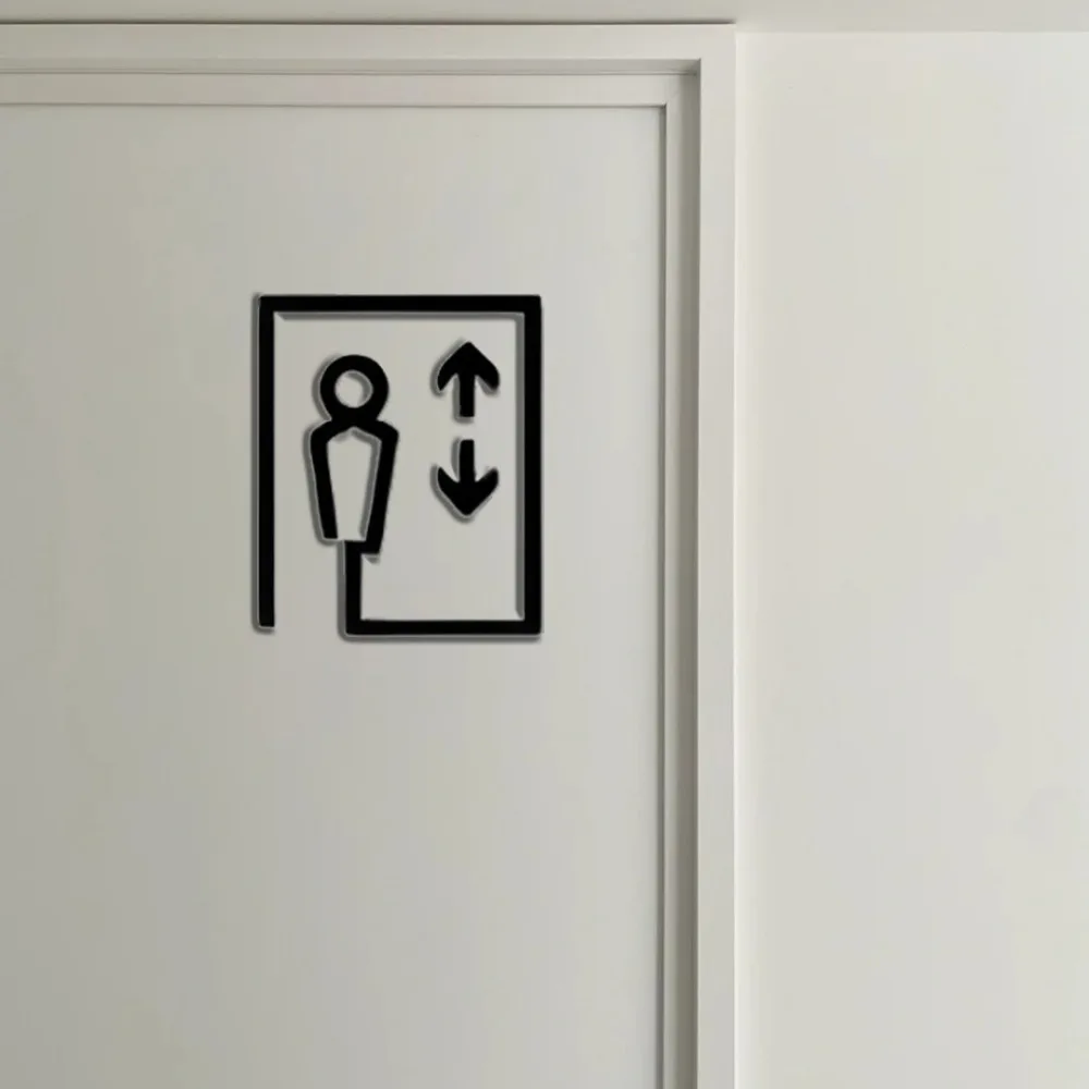 Acrylic Elevator Sign Wall Office Hotel Mall Decor Modern Room Number Board with Adhesive Hanging Plaque Ornament Indoor Gift