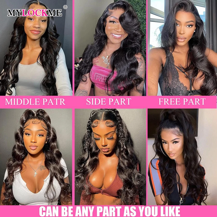 Body Wave 360 Lace Wig Human Hair Pre Plucked Transparent 13x4 Lace Frontal Wig Brazilian Hair Wigs For Black Women Mylockme