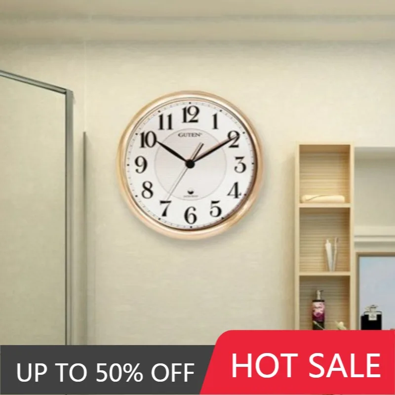 Slient Wall Clock Round Waterproof Wall Clocks Modern Minimalist Hanging Quartz Clocks Living Rooms Decorative Accessories