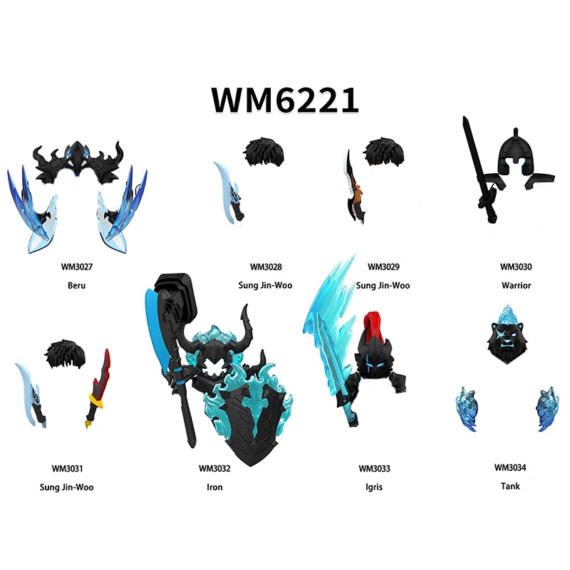 كتل WM WM6220 WM6221 أنيمي الكرتون التلفزيون سولو ترك S هنتر سونغ بيرو الظل الجنود اللبنات للأطفال جمع الهدايا #2