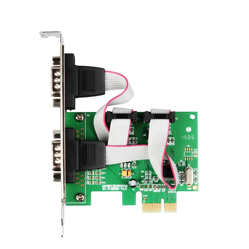 Top Deals Pci Express 2 Poorten Seriële Kaart RS232 Com Db9 Controller Card Pci-E 1.0X1 WCH382 Chip Met low Profile Bracket