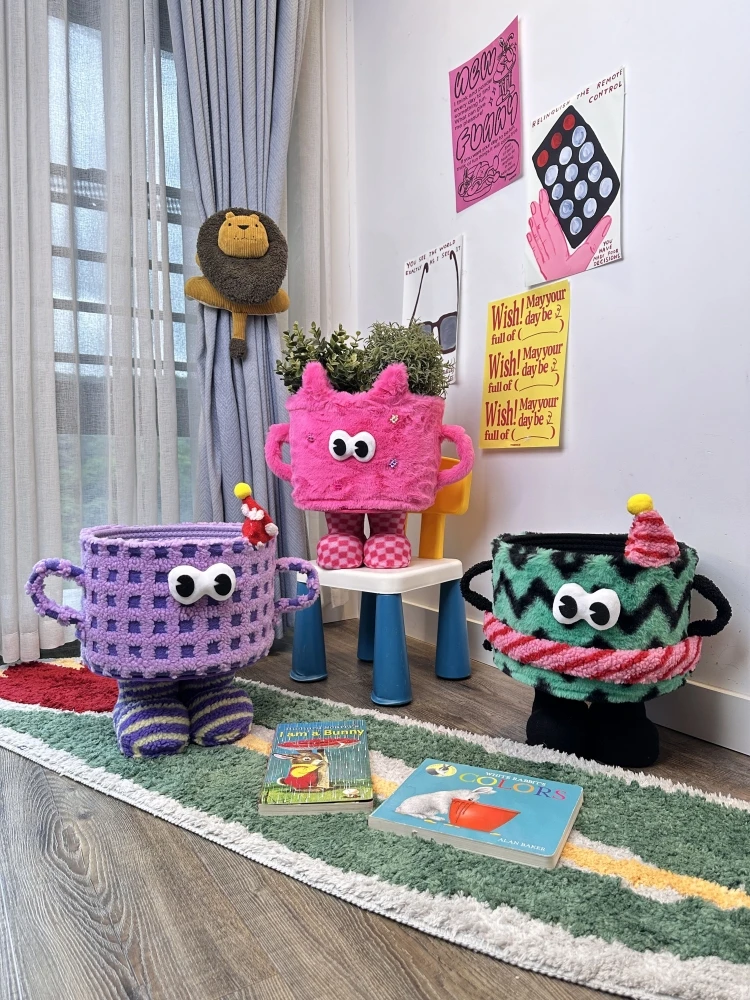 

Original Ufunli Small Monster Desktop Storage Box for Living Room And Bedroom Snas Toys Organizer Basket aron Color Cart...