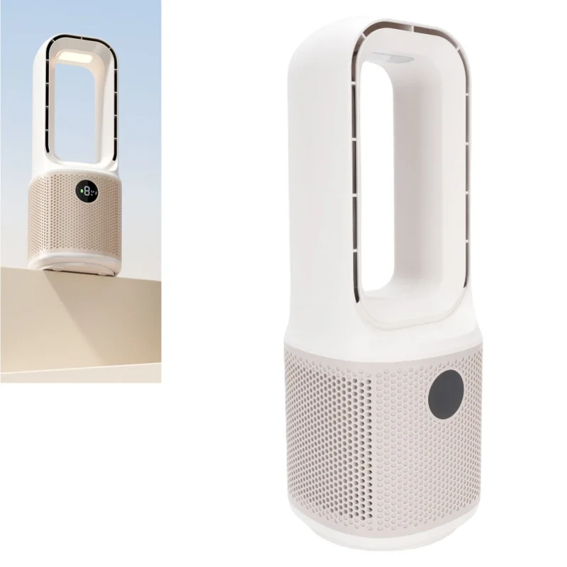 Small Quiet Bladeless Fan 9 Speed 60 Degree Oscillating Rechargeable Desk Table Fan For Home Office Bedroom