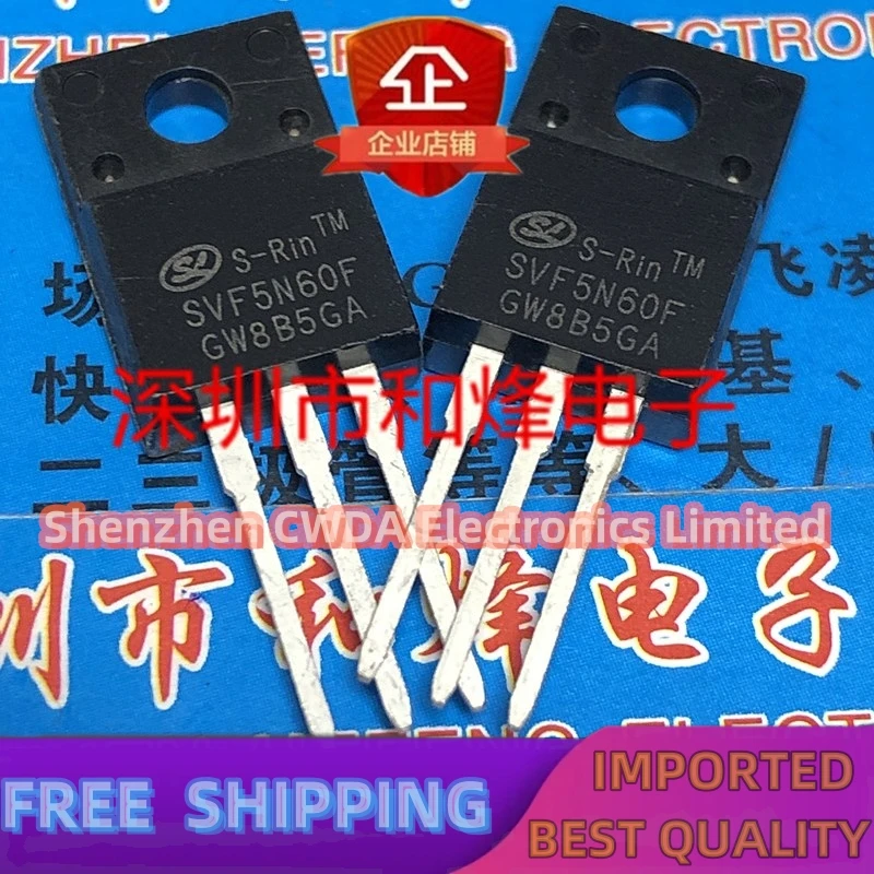 10PCS-20PCS  SVF5N60F  TO-220F 600V 5A      In Stock Can Be Purchased