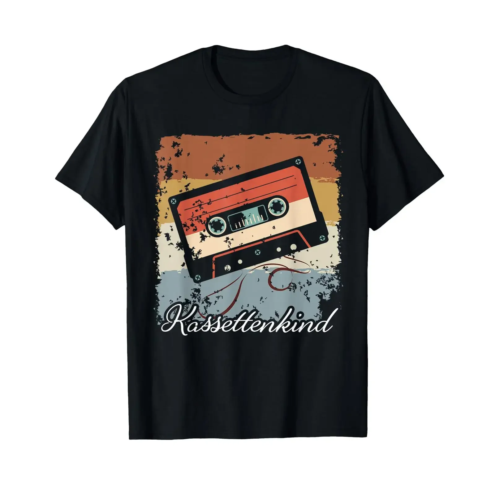 Old School Retro Style Vintage Cassette Mixtape HipHop T Shirt vintage Washed Casual Stylish Top For Everyday Wear streetwear