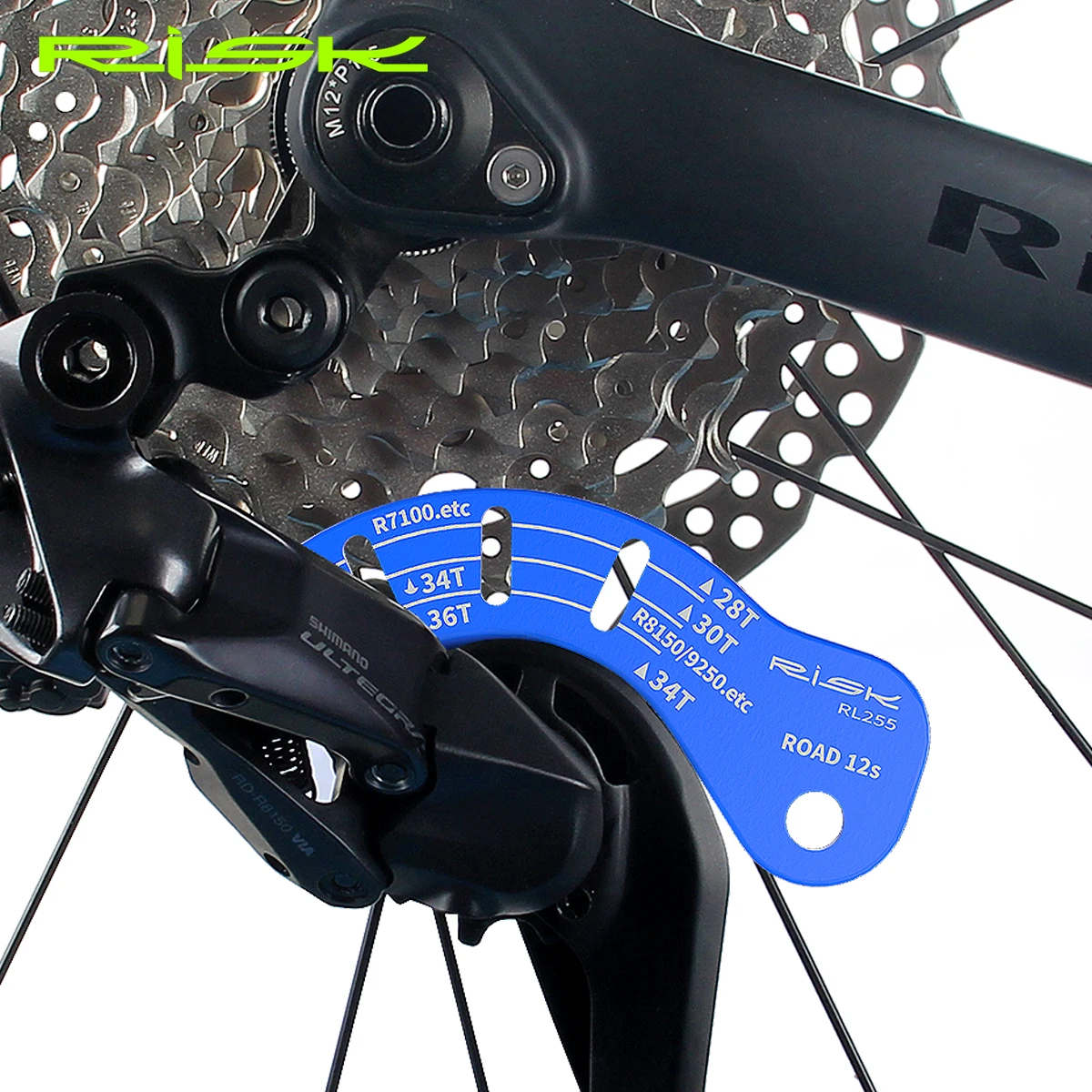 

RISK Road Bike 12S Electric Rear Derailleu Adjustment Tool Bicycle Freewheel Tension Gauge Guide GG for R7100 R7150 RX820 R8150