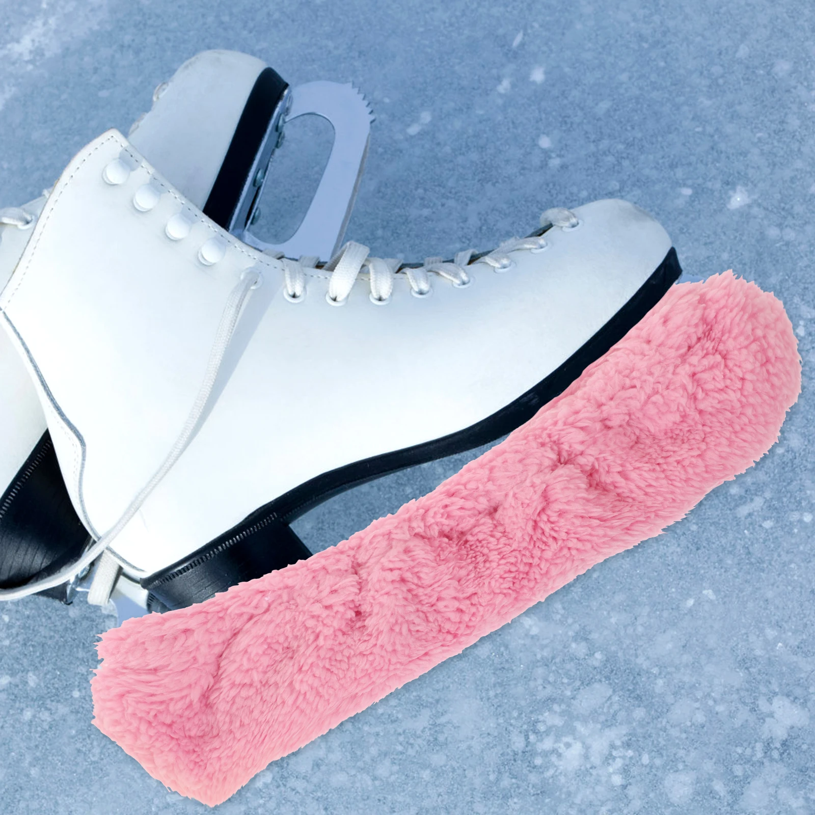 

2 Pairs Ice Skate Blades Covers Kids Children Polyester Durable Guards Protect Fits Skates Moisture Absorb Rust Prevention