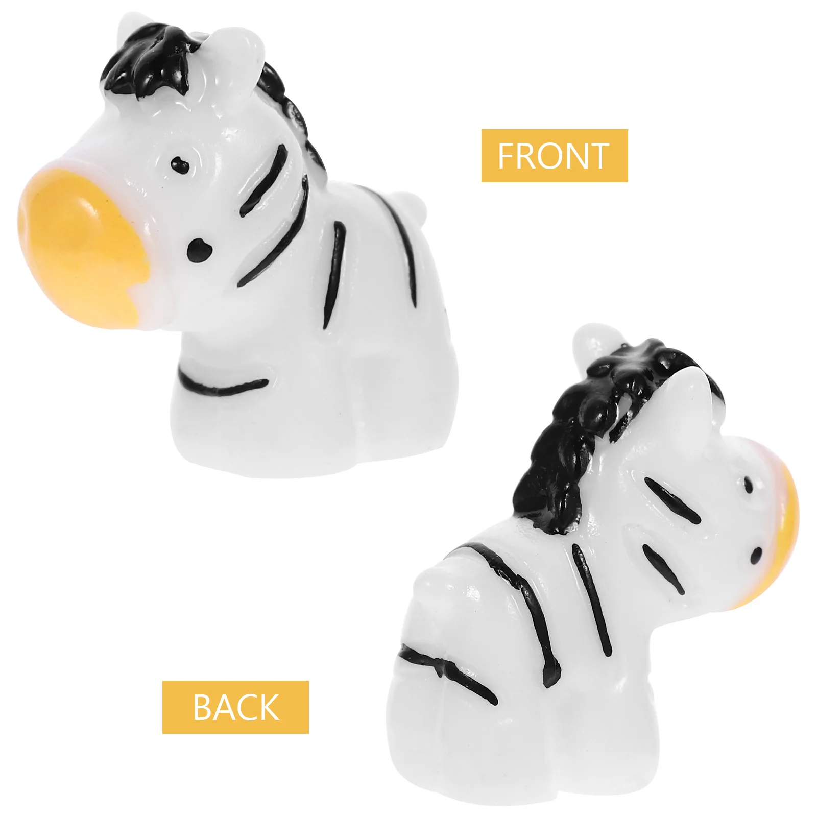 10 قطعة زيبرا الحلي مادة الراتنج ديكور آمن مكتب منزلي العصارة عيد الميلاد زيبرا صغيرة الديكورات ديكور للطاولات الطرف