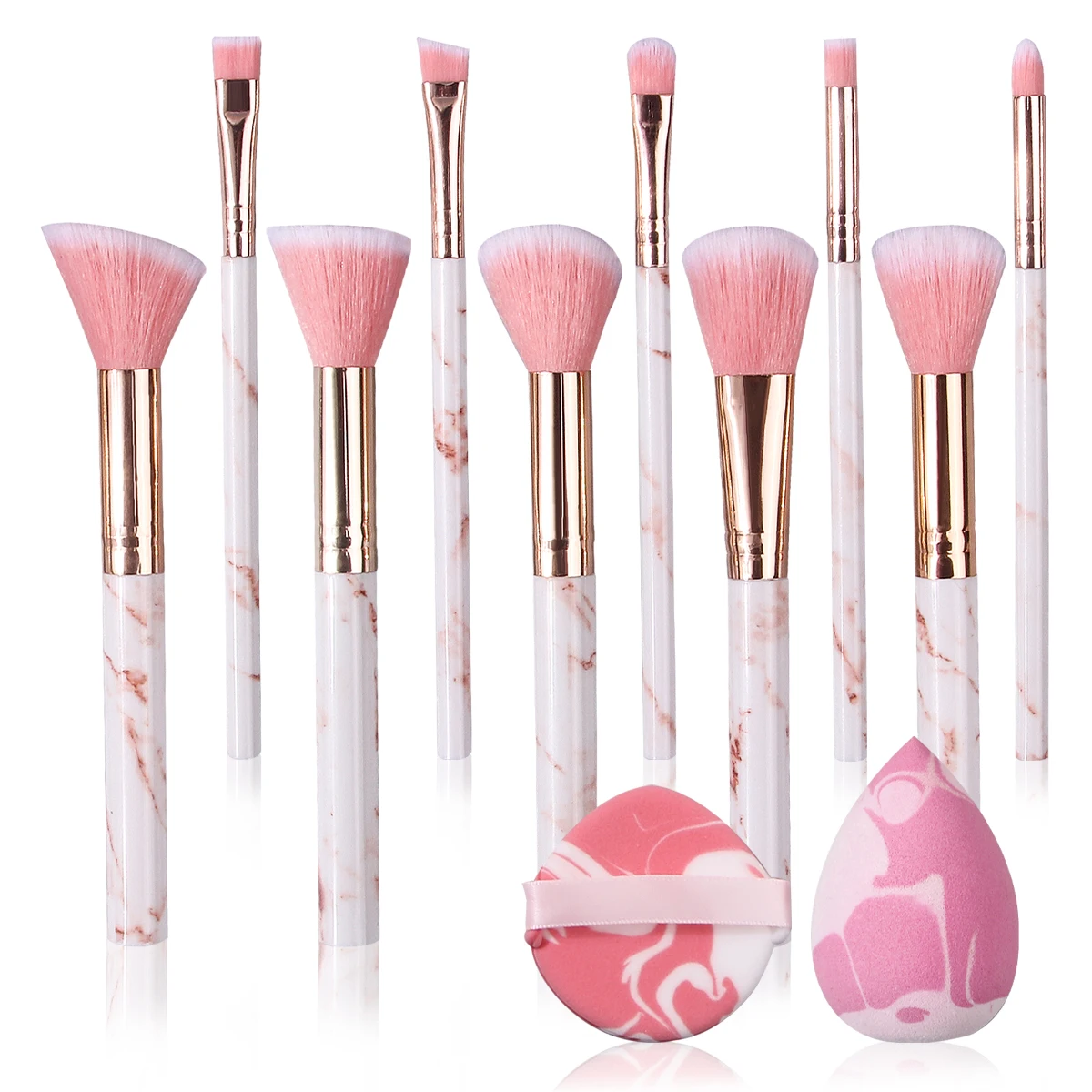 12 pçs conjunto de pincéis de maquiagem conjunto de ferramentas cosméticos pó sombra de olho fundação blush mistura beleza maquiagem kit de beleza