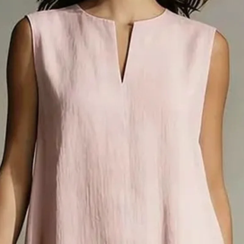 

Summer Long Skirt Dress Comfortable Women Casual V Neck Long Tank Dress Slimming Flowy A-line Beach Sundress with Pockets