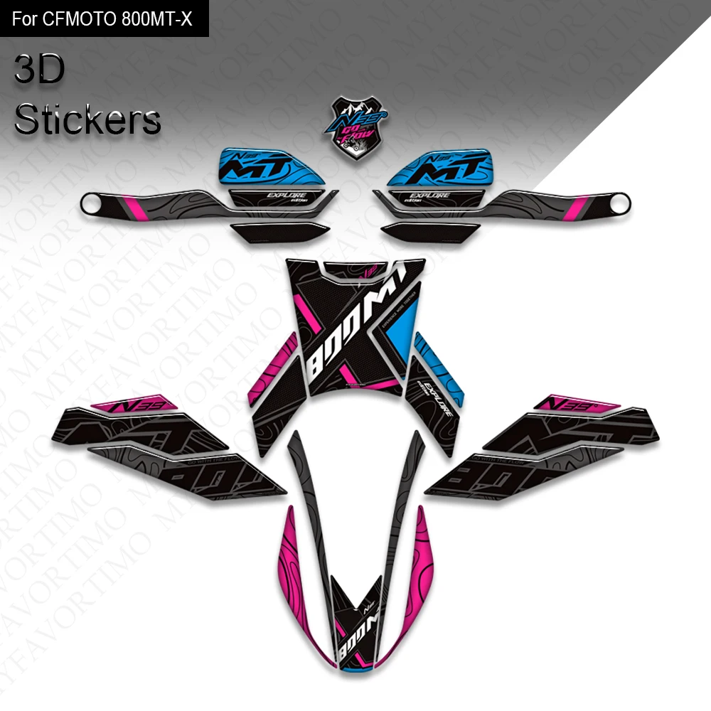 

For CFMoto 800MT-X 800MT 800 MT - X Adventure Motorcycle Windshield Handguard Fuel Tank Protection Mudguard Stickers 2024 2025