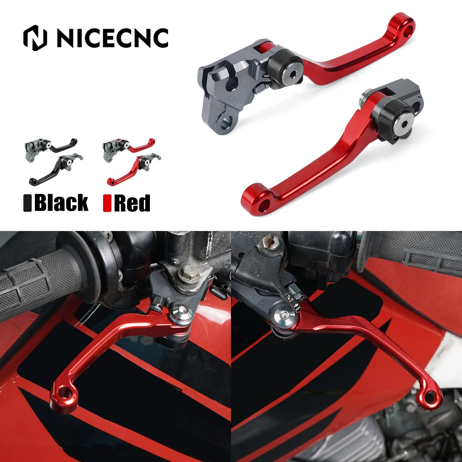 NICECNC Motorcycle Pivot Brake Lever Clutch Lever Kit For CRF250F 2019-2021 CRF150F 2003-2017 CRF230F 2003-2019 CRF 150F 250F