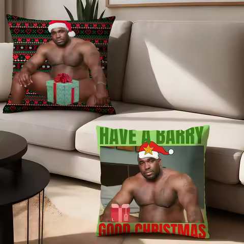 Funny Barry Wood meme Christmas Pillow Case Office Cushions Suitable For Sofa Car Bedroom Decorative Cushion Cover
