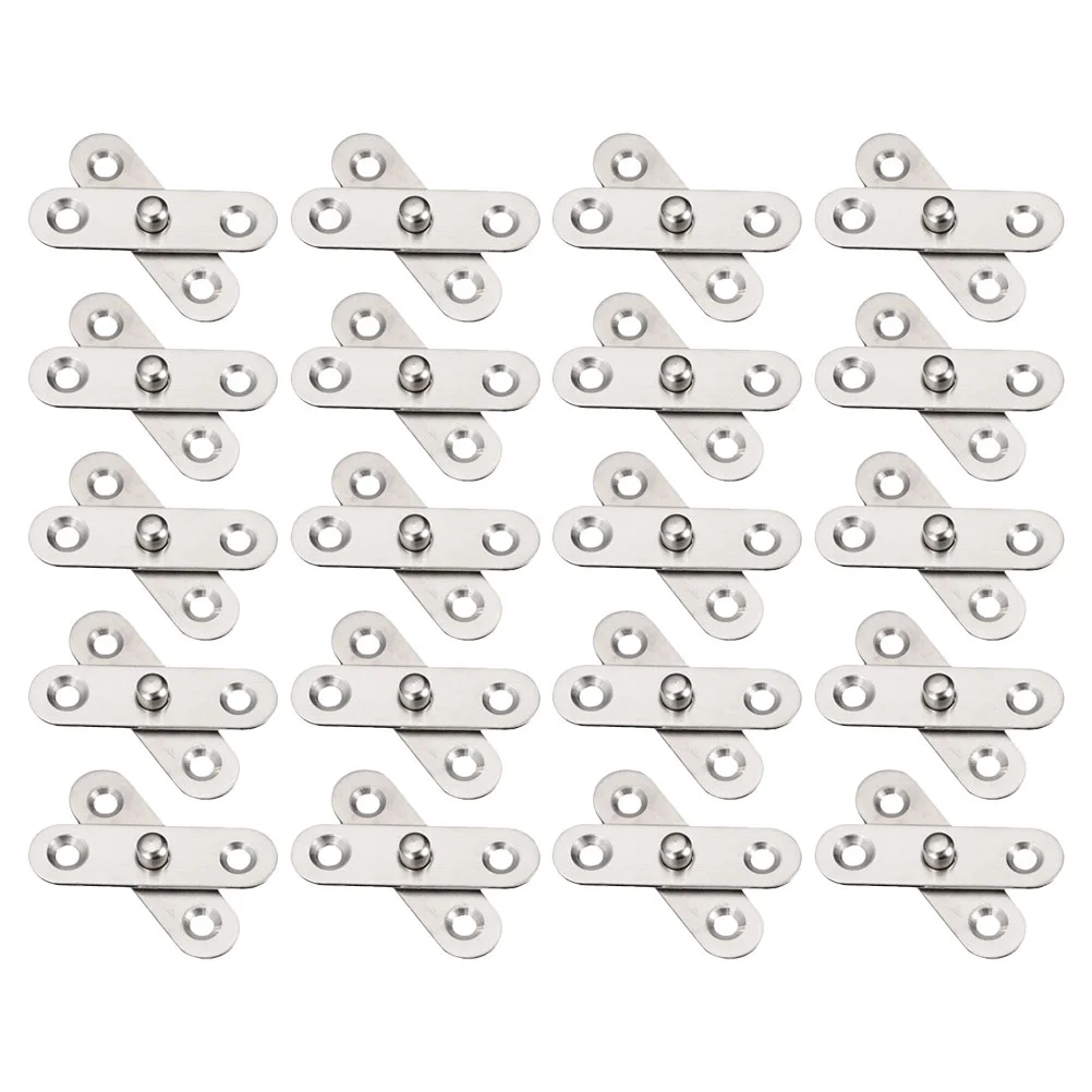 

20 Pcs Hidden Hinge Stainless Steel Hinges Coat Hangers 360 Degree Door Pivot 201 Heavy Duty Clothes Rack