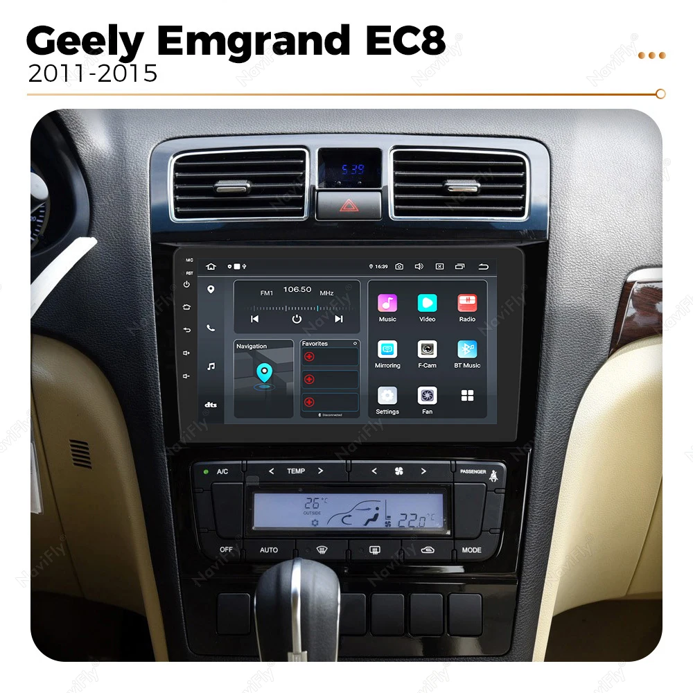 Android 14 Carplay For Geely Emgrand EC8 2011 2012 2013 - 2015 Multimedia Video Player Auoradio GPS Car Radio Stereo Head Unit