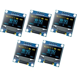 5 Pcs 0.96 Inch OLED I2C IIC Display Module 12864 128x64 Pixel SSD1306 Mini Self-Luminous OLED Screen Board for  Arduino Raspber