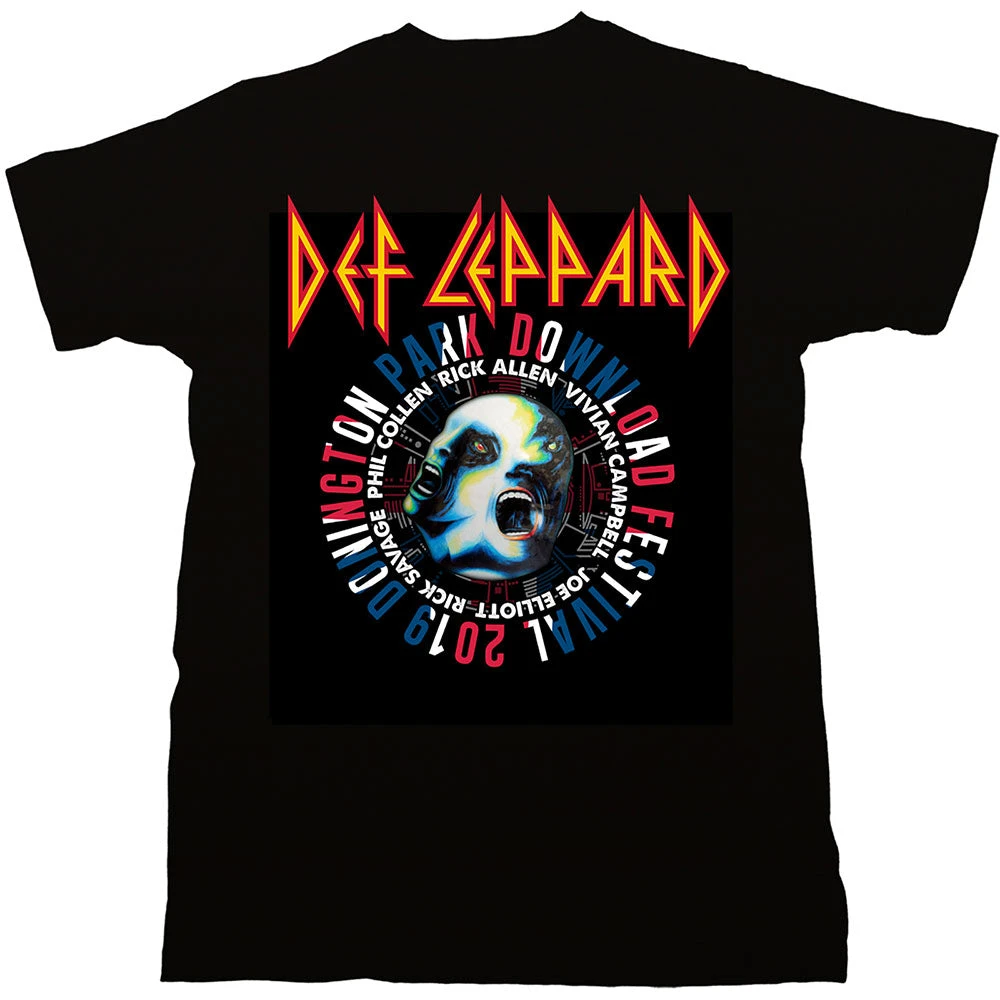 Def Leppard Download Fest 2019 Brand T-Shirt Cotton Graphic Tee Men Women Summer Streetwear