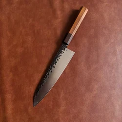 8.3 Inch Chef Knife 3-Layers Clad Steel VG10 Blade Sharp Slicing Vegetables Cleaver Meat BBQ Japanese Kitchen Knife Wood Handle