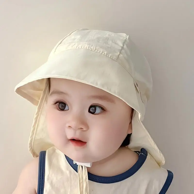 

Q22D Practical Baby Hat with Neck Coverage Fast drying Hat Breathable Newborns Hat