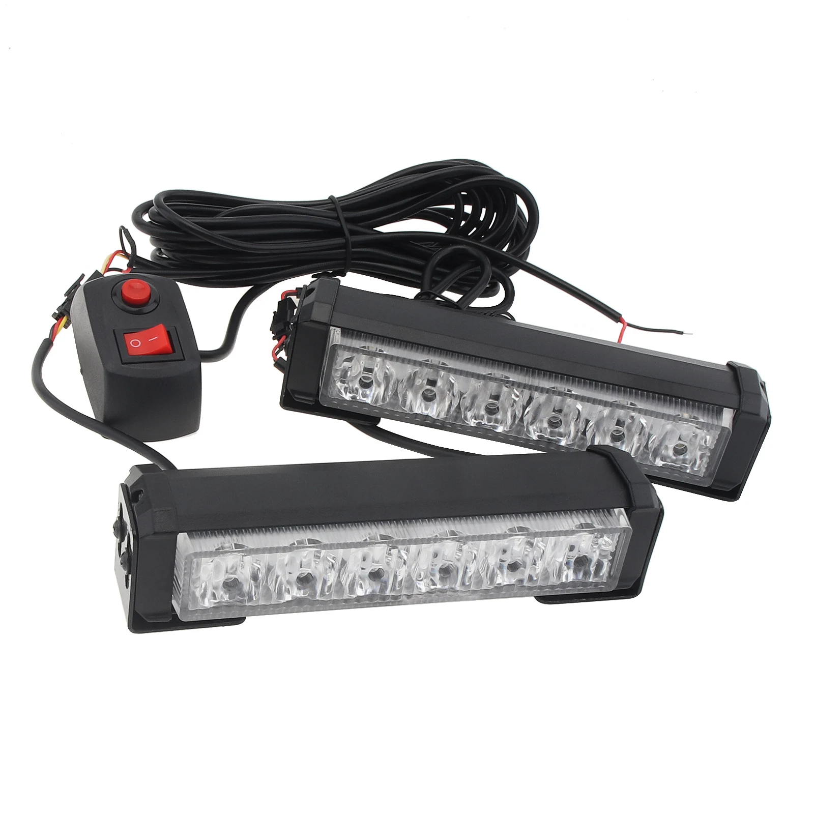 2 Pieces 36W 12V Strobe Car Warning Light LED Daytime Running Light for Truck / Motorcycle / Car