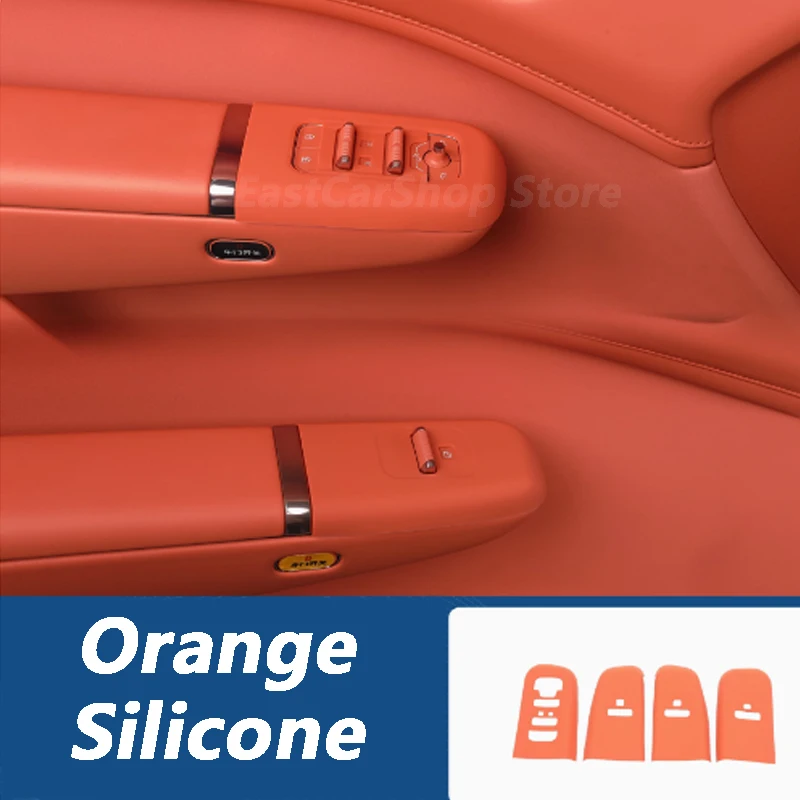 

For Lynk&Co 900 2025 2026 Car Silicone Door Window Glass Panel Armrest Lift Switch Button Trim Frame Car Accessories