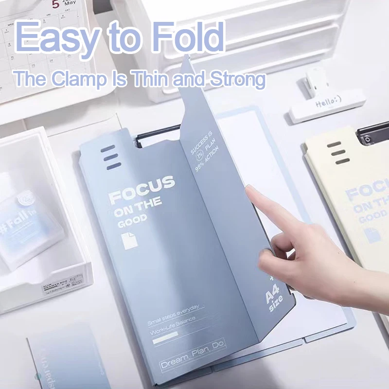 Vertical Board Clip A4 Folder Board Clip Writing Pad for Students to use for Paper Storage and Writing Board Organization