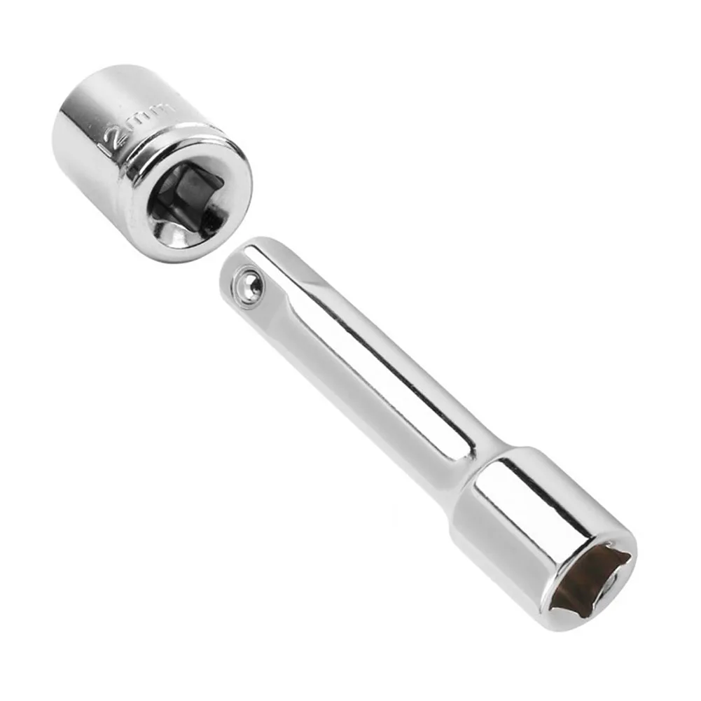 

3/8inch Drive Drill Socket Adapter Extension Rod Auto Repair Quick Release Drive Ratchet Socket Wrench Extender Tool