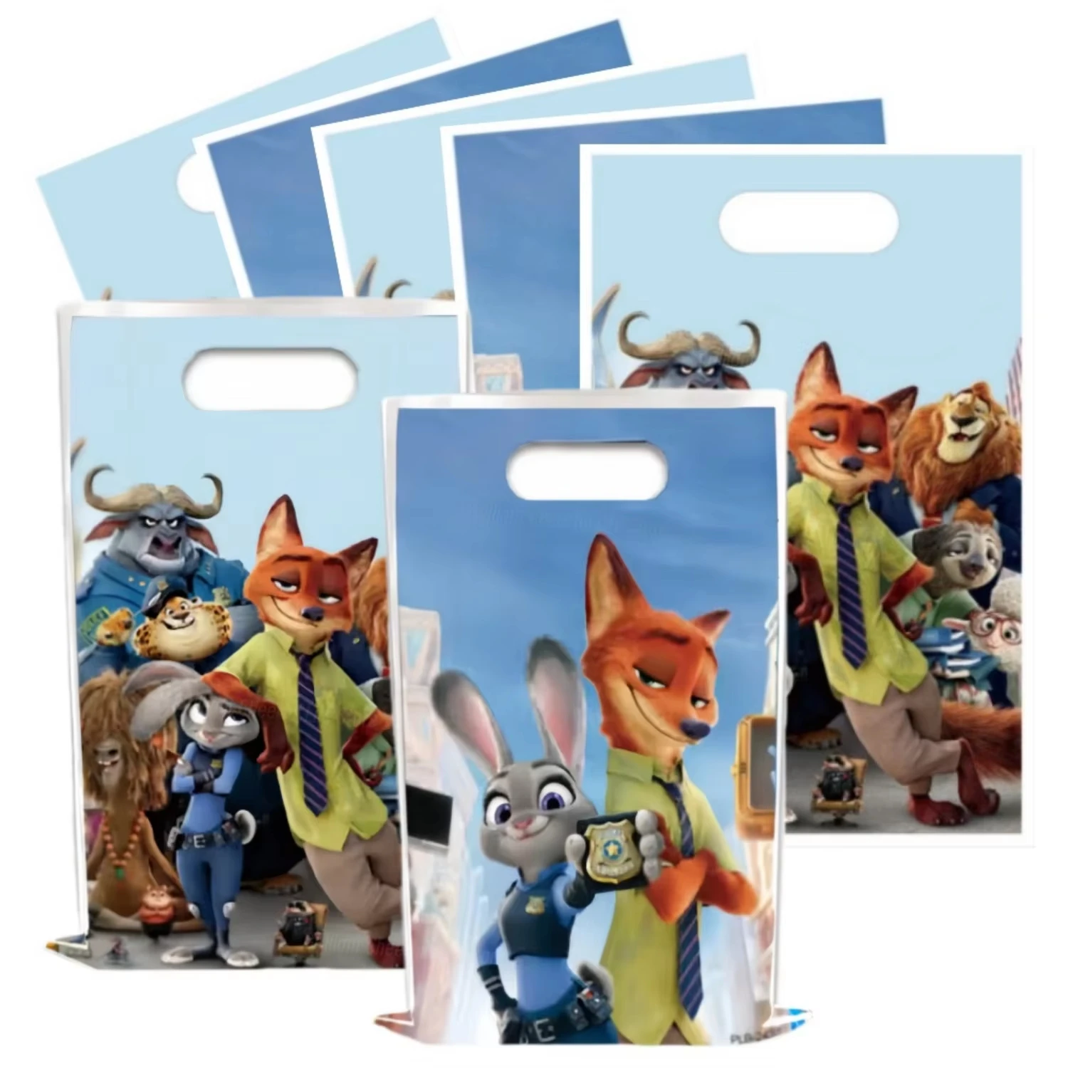 

10-30pcs New Zootopia Gift Bags Candy Sweet Chocolate Cookies Loot Bag Birthday Party Favors Supplies Goodie Bags Paper Bag