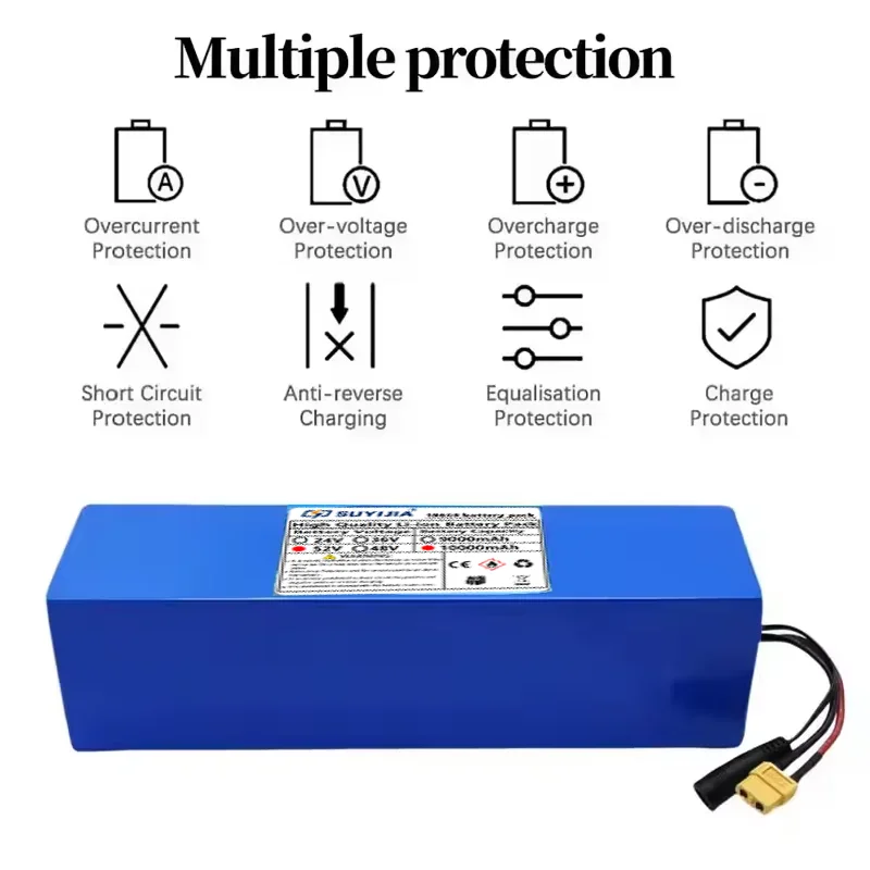 18650-14S3P52V10000mAh Lithium-ion Rechargeable Battery Pack 1000W Suitable for Electric Scooters and Tricycles