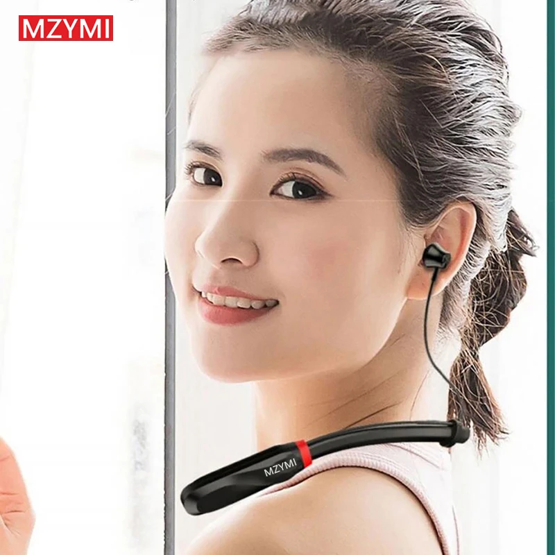 MZYMI Neckband Bluetooth Headphones I35 In Ear Headset 9D Sound Wireless Earphone 200 Hour Play Sport Earbuds Waterproof