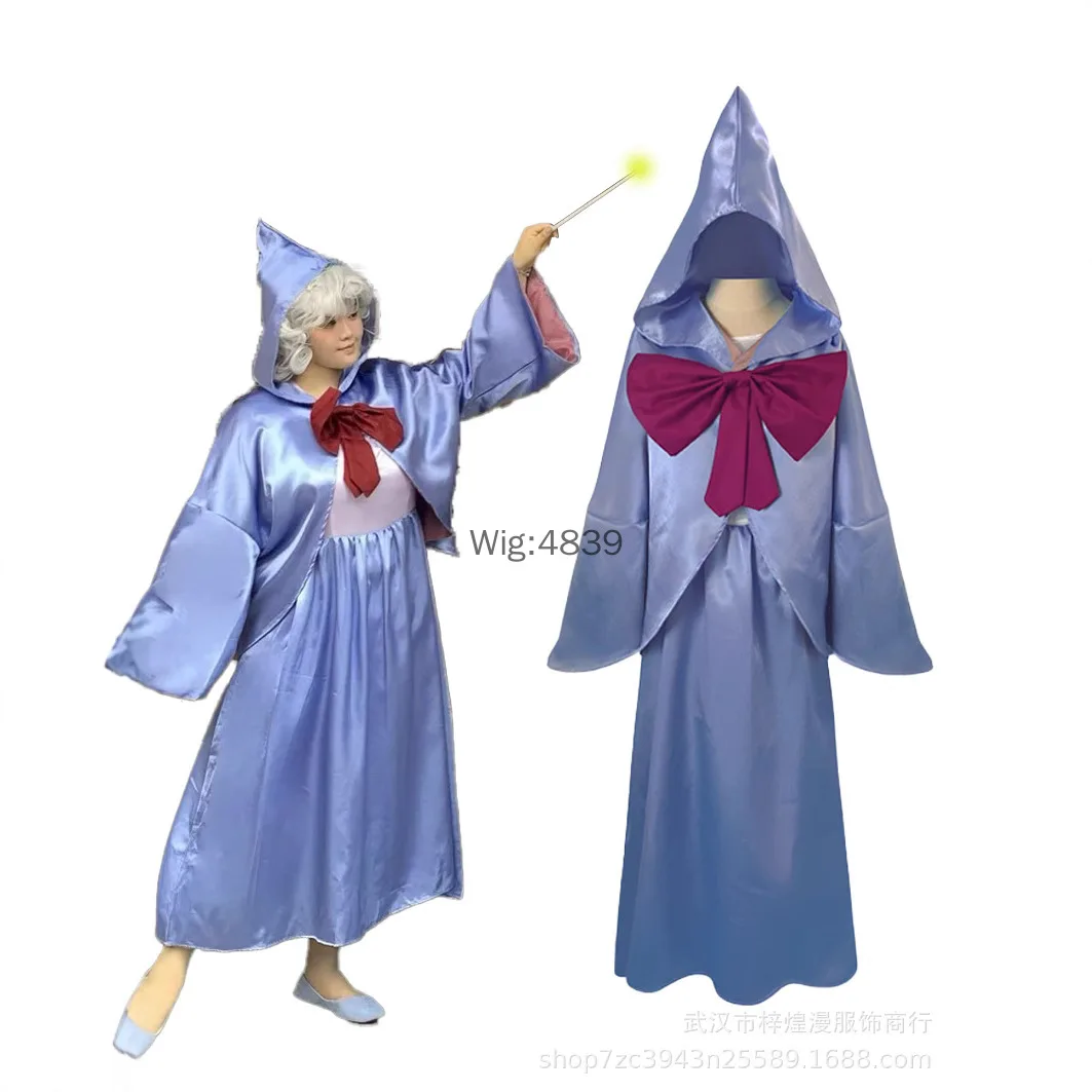 

Cinderella Cosplay Costume Women Role-play Fairy Godmother Fairy Godmother Stage Performance Outfits Halloween Carnival Suits