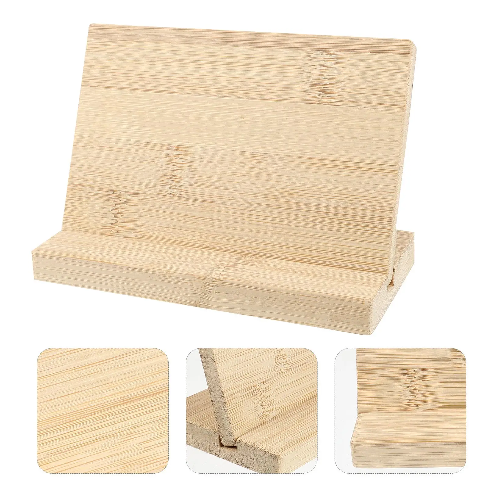 Bamboo Board Display Name Plate Desktop Business Blank Plaque Base Payment Code Board Index Identifier Show Card Eco