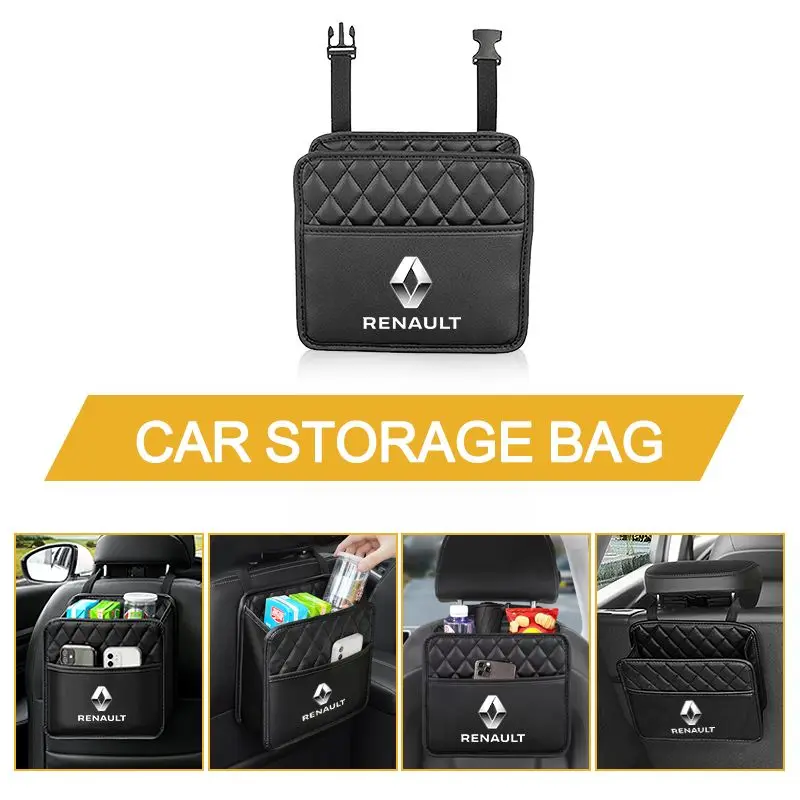 

Автомобильная сумка для хранения, многофункциональная сумка для хранения на спинке сиденья, карманная подвеска для Renault DUSTER Megane 2 3 Clio 4 Captur Kadjar Fluence