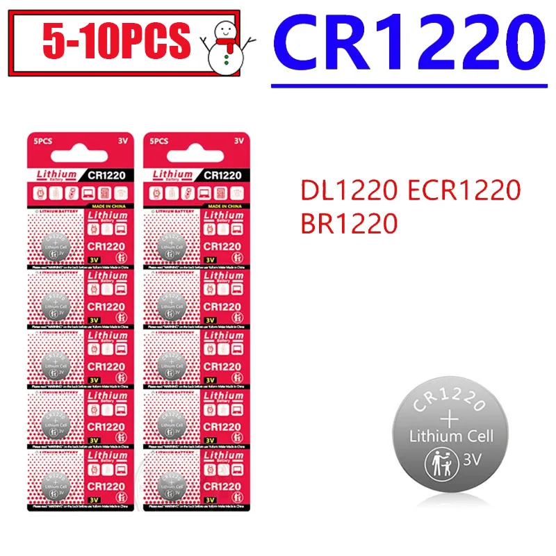 CR1220 CR 1220 LM1220 BR1220 KCR1220 3V Lithium Battery For Toy Watch Scale Calculator Car Remote Control Mouse Button Coin Cell