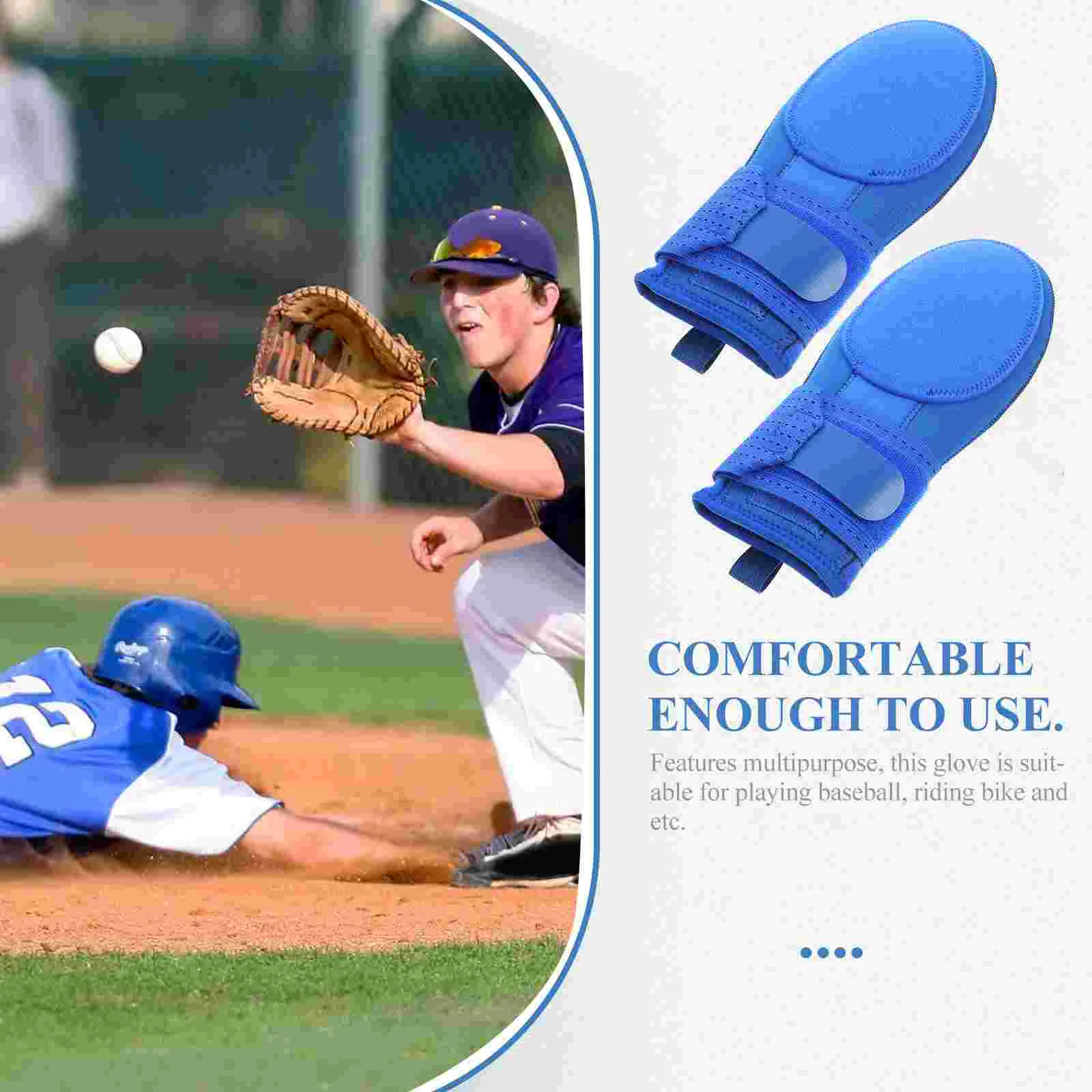 Running Gloves Baseball Sliding Mitt for Universal Mitts Training Blue Mitten Man