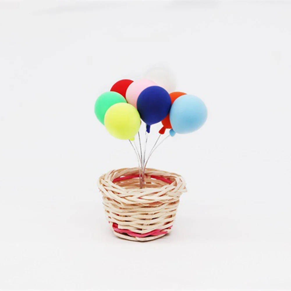 8 Stücke 1/12 Puppenhaus Miniatur Bunte Ballon Modell Spielzeug für Puppenhaus Zubehör Dekoration ob11 bjd