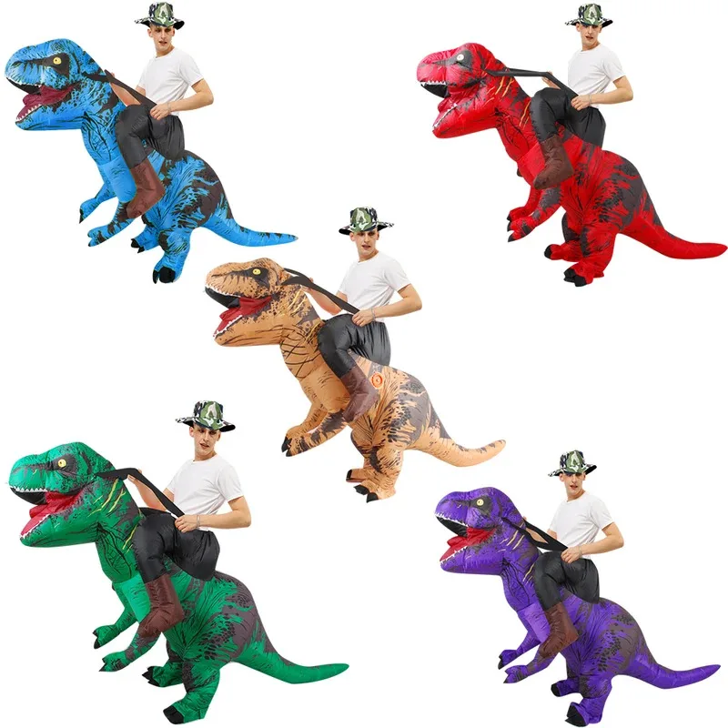 

Adult T-REX Inflatable Dinosaur Costume Funny Cool Riding Tyrannosaurus Rex Cosplay Fancy Dress Halloween Party For Men Women