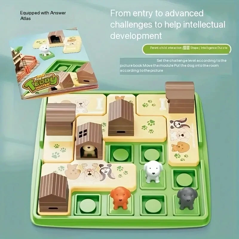 Juego de mesa de escondite con rompecabezas, juguetes educativos de construcción, rompecabezas de pensamiento lógico interactivo para padres e hijos