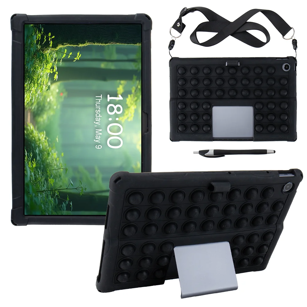 

Kids Safe Tablet Case For Lenovo Xiaoxin Pad Studio Tab Plus 2024 11.5" Model TB-351FU Soft Silicone Cover With Shoulder Strap