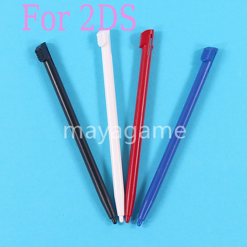 500pcs game console mobile Touch pen for 2DS slots hard plastic stylus black red blue white