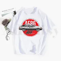 Drift AE86 Initial D 90s Fujiwara Takumi HachiRoku Tshirt Hip Hop Print Top Tees Harajuku Tshirts Men Fashion Summer T-shirts