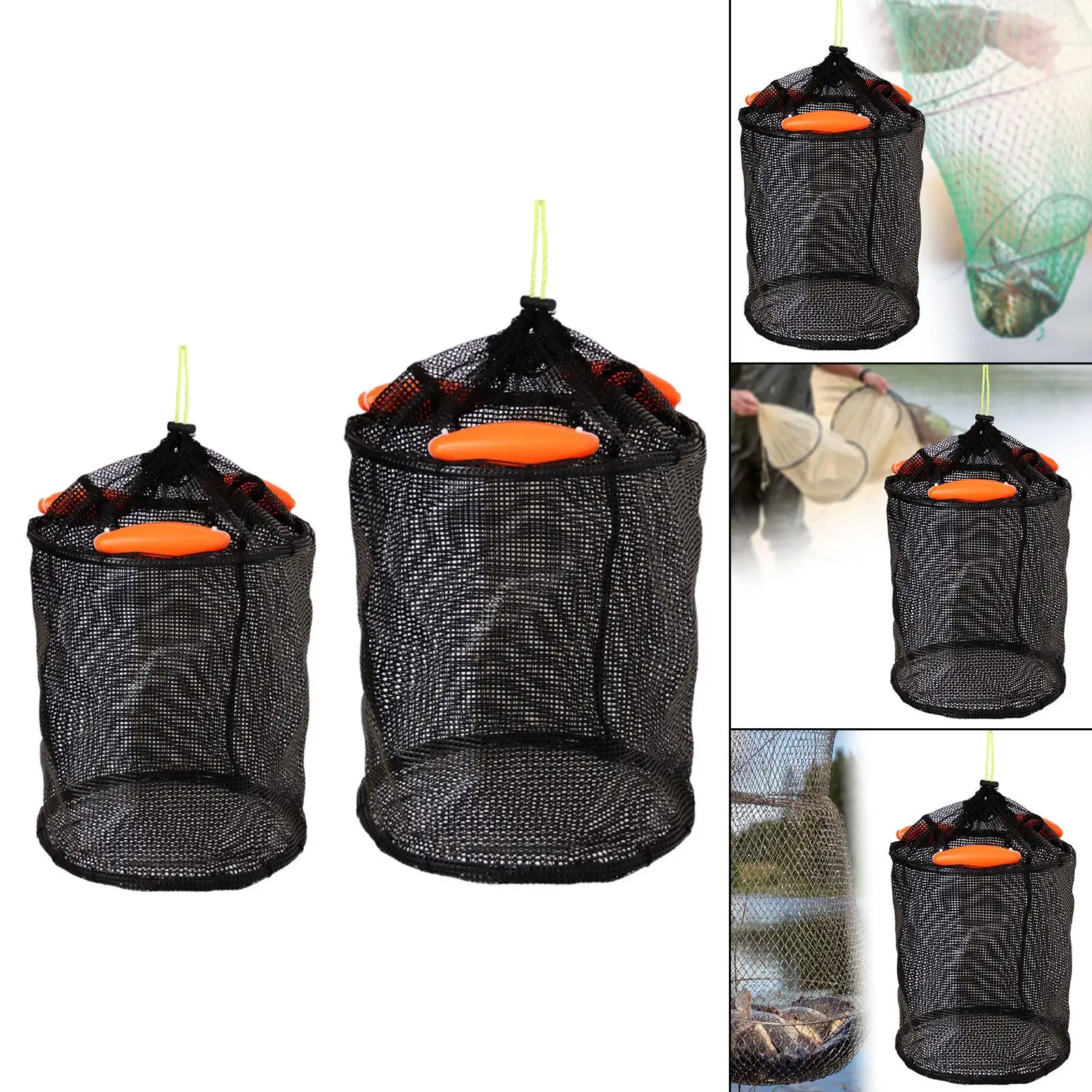 

Fishing Basket Cage, Netting Part,Portable Tool,Multifunction Folding Cage,Storage Net for Kayak Fishing,Freshwater,Lake Boat