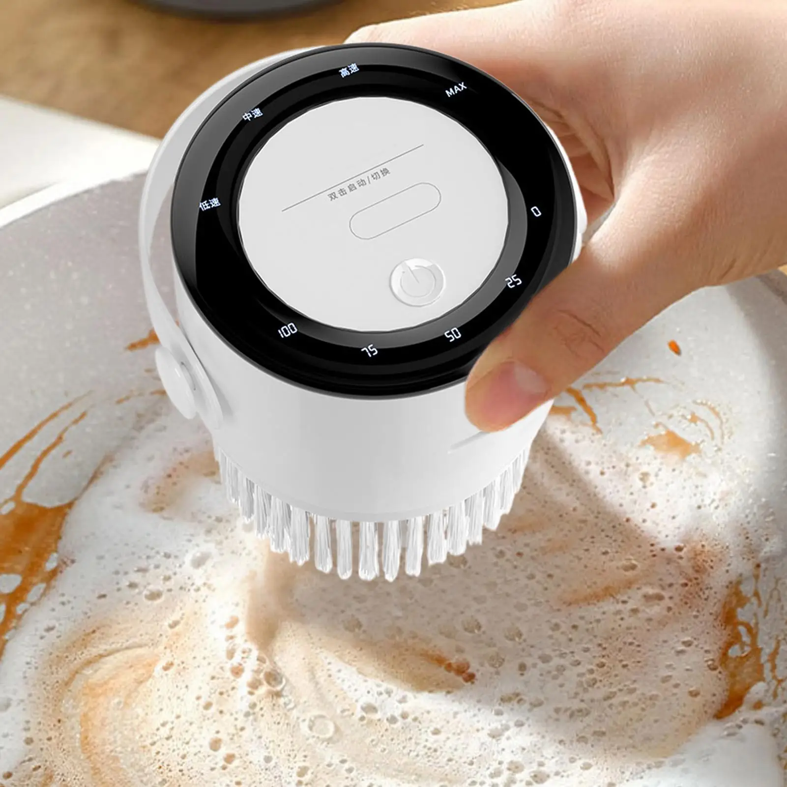 

Electric Scrubber For Cleaning 1200mAh Rechargeable Brush For Cleaning Powerful Cordless Automatic Cleaner With 3 Replaceable