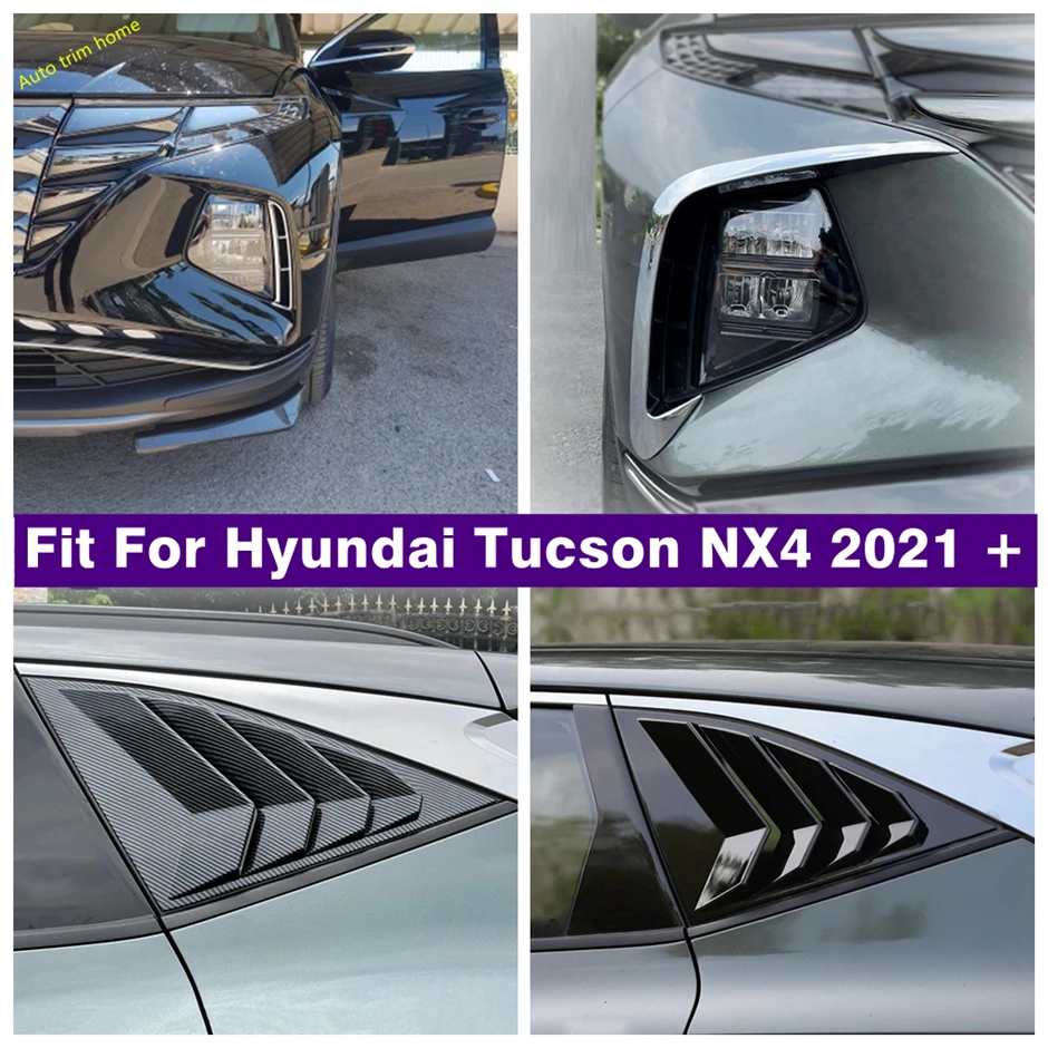 

Front Fog Light Eyelid Lamp Blade Stripes Rear Window Louver Shutter Cover Trim For Hyundai Tucson NX4 2021 - 2023 Accessories