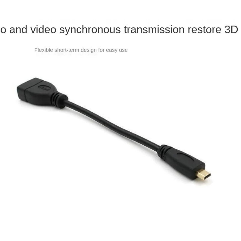 Up Down Right Left Angled Micro HDMI To HDMI Male To Female Adapter Connector 10cm for HDTV Type D