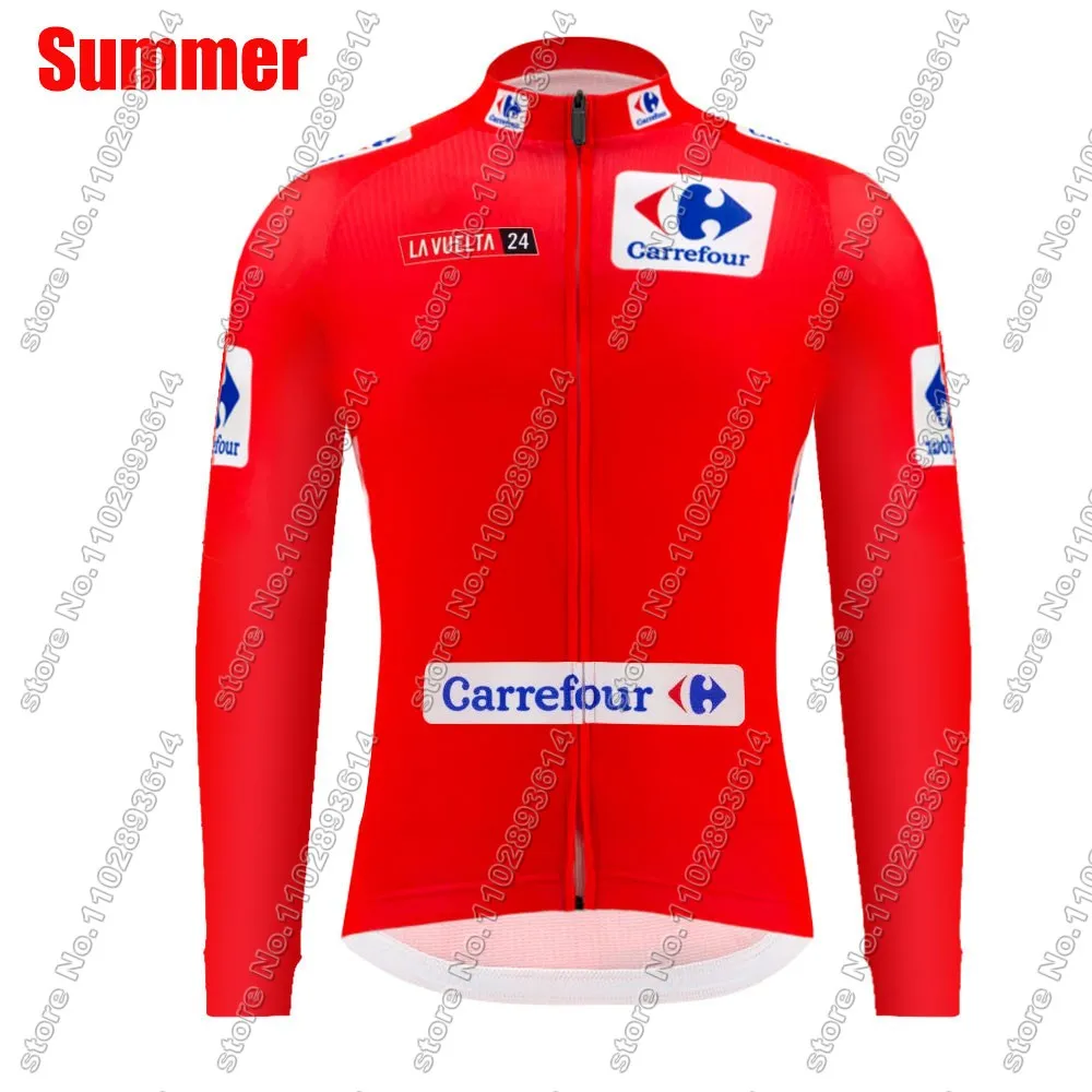 Spain Tour 2024 Cycling Jersey Long Sleeve Red Green Blue White Clothing Road Bike Shirts Bicycle Tops MTB Uniform Maillot