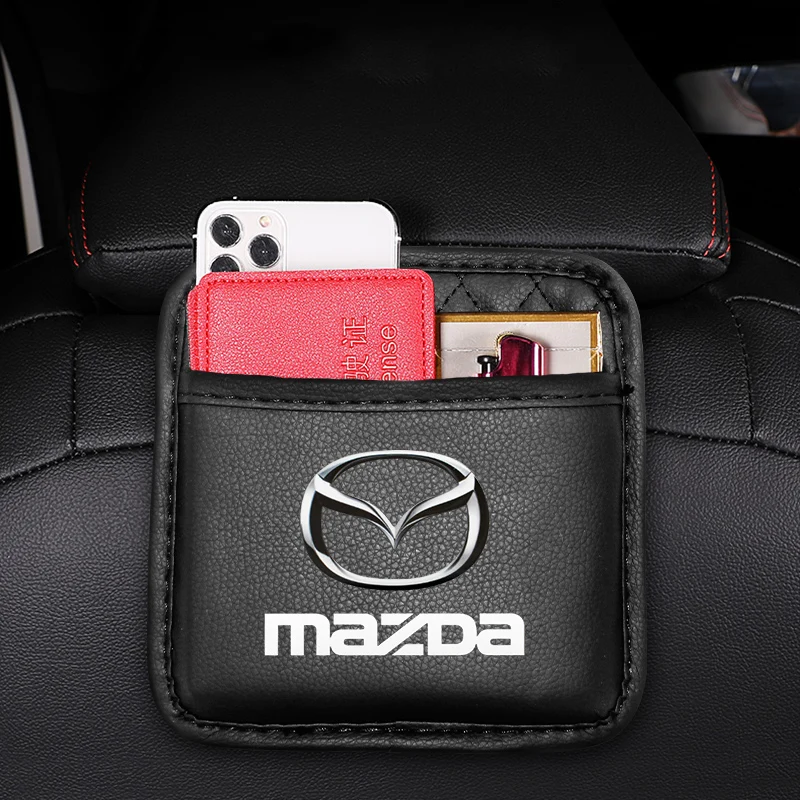 Car Back Seat Storage Bag Phone Keys Organizer For Mazda 3 Alexa CX30 CX-4 CX5 CX-5 CX8 CX-8 CX-30 CX9 CX-9 Accessories Interior