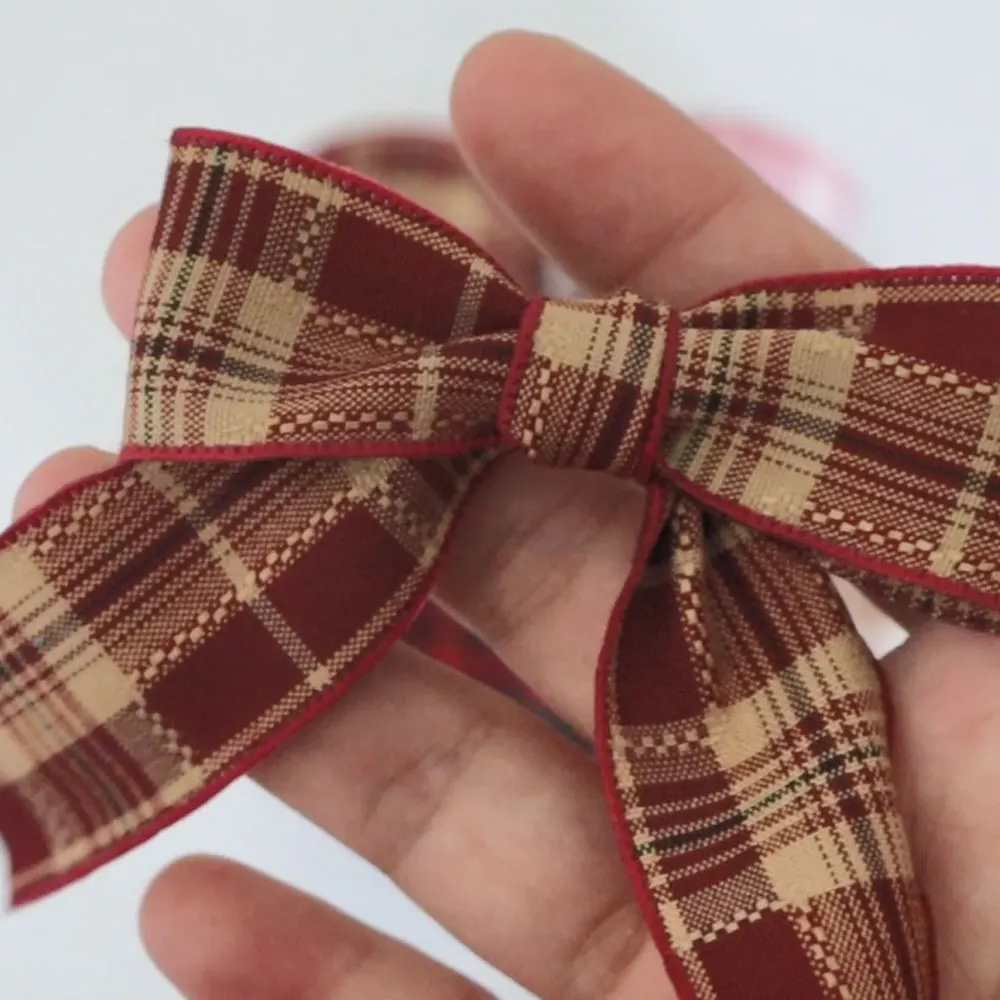 3Yards Plaid Ribbon Christmas Decor Gingham Ribbon For Wedding Party Bow  Valentine's DIY Crafts Gifts Wrapping Hairpin Decor